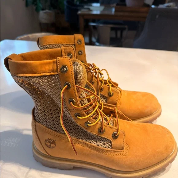 Timberland Women’s Open Weave Boot Wheat - Picture 2 of 6